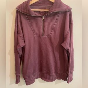 Aerie Down-To-Earth Quarter zip sweatshirt